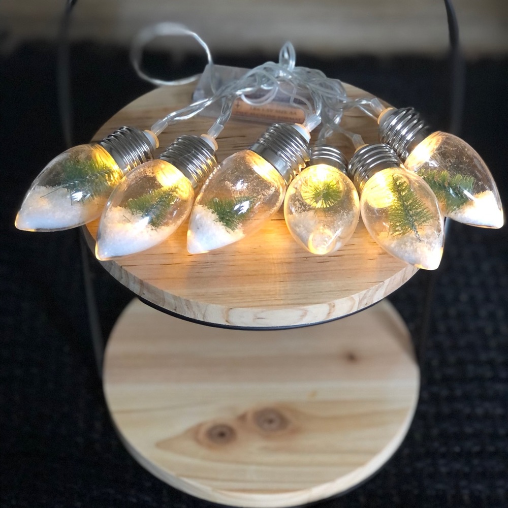 2020‎ Target Tier tray & Snow Globe String Lights